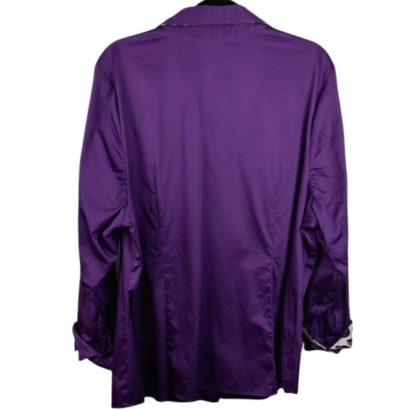 Lane Bryant purple animal print accent top - Picture 4 of 8